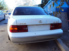 1996 LEXUS LS400, 4.0L AUTO SDN, COLOR WHITE, STK Z14831